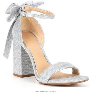 Copper Key Glittering Silver Heels